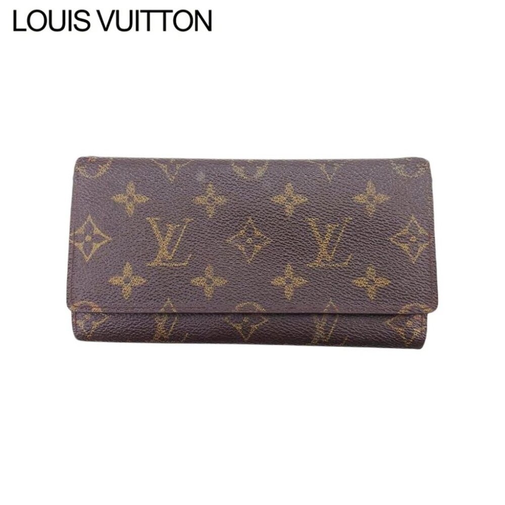 LOUIS VUITTON Long Bill Holder Monogram Monogram Canvas Authentic Used